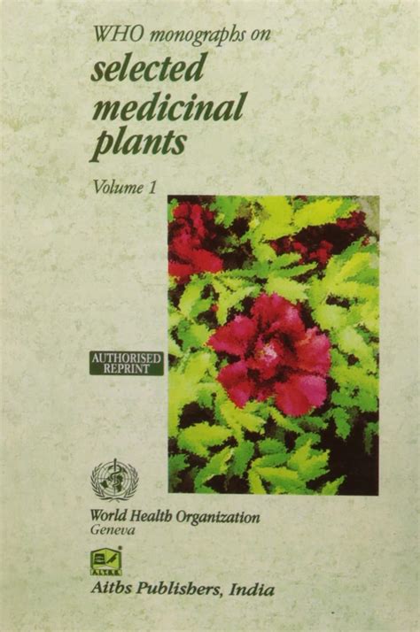 Buy Who Monographs On Selected Medicinal Plants Vol 1 Book