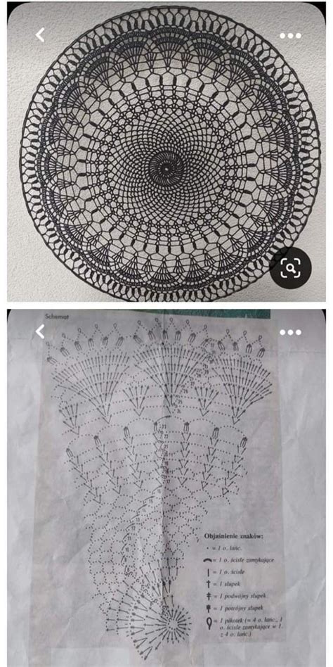 Two Pictures Showing Different Types Of Crocheted Doily