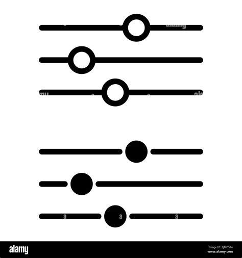 Adjustment Settings Slider Icon Volume Panel Sign Vector Illustration