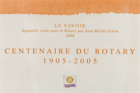 Jean Michel FOLON 1934 2005 Le Savoir A Framed Poster 2004 W 49