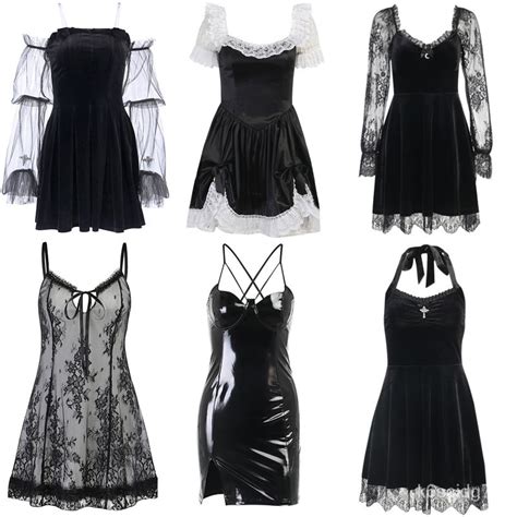 Jual E Girl Grunge Gothic Black Mini Dress Lace Trim High Waist Bodycon