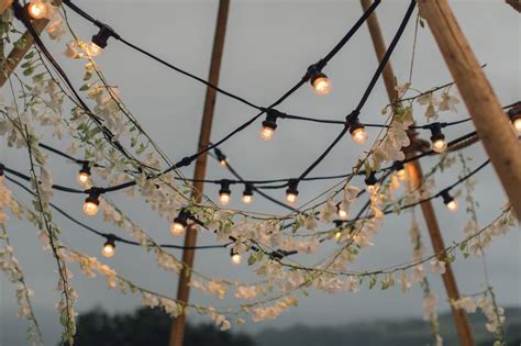 Styled Shoot At Dusk Bohemian Romance Naked Tipi Eclectic Tablescape Styled By The