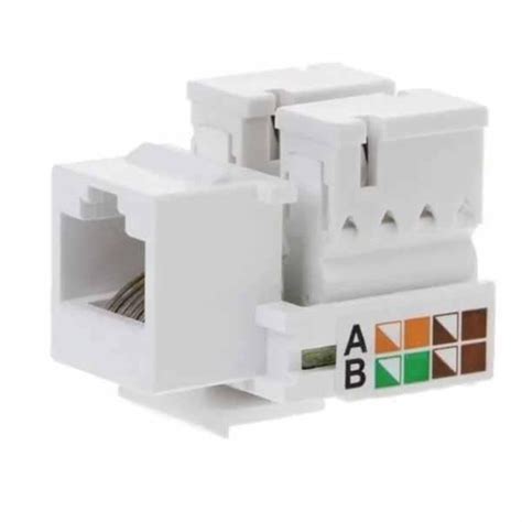 Conector Fêmea Rj45 Keystone Cat5E Branco Unidade no Shoptime