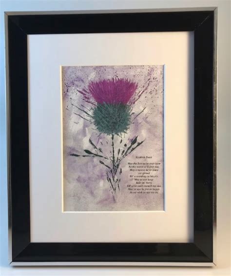 Grace On Twitter Scottish Blessing Thistle Original Art Print