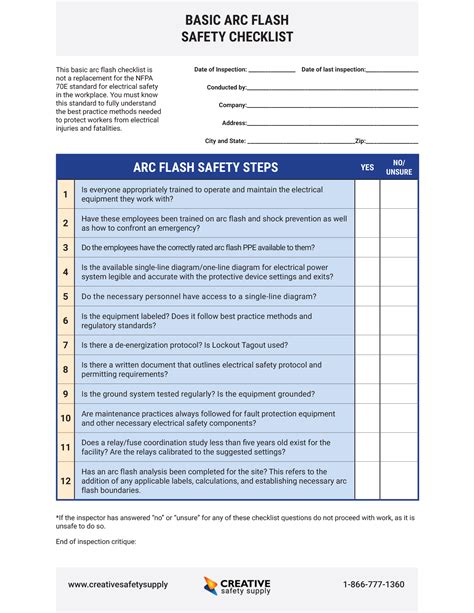 Osha Safety Inspection Forms