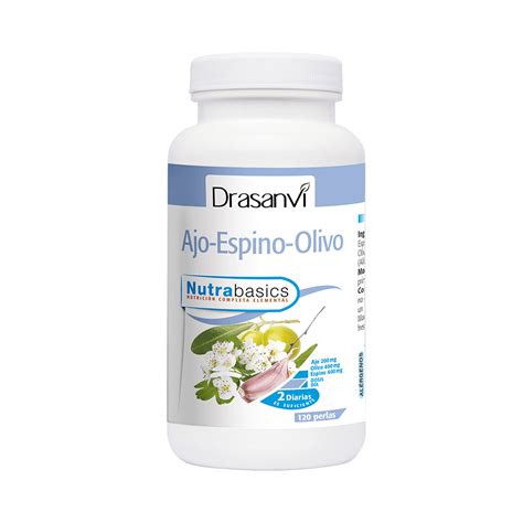 Ajo Espino Olivo Mg Bote Perlas Nutrabasics Drasanvi Drasanvi