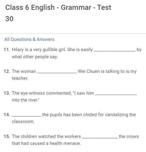 Official Class 6 Ieo English Olympiad Sample Question Paper Olympiad