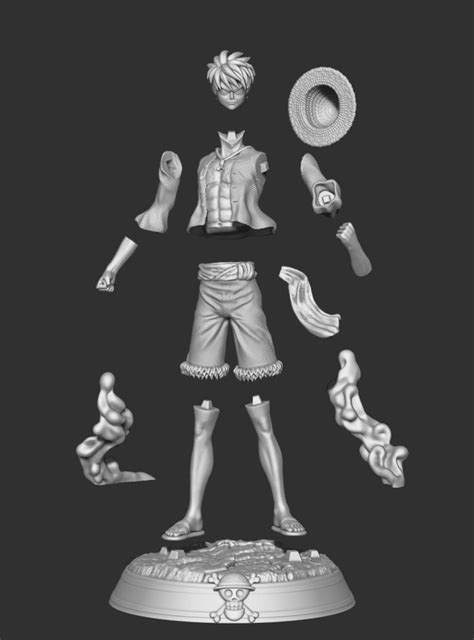 One Piece Monkey D Luffy STL 3D Model Print Etsy