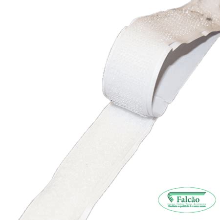 Velcro 50mm Branco Peça 25m Falcão Espumas Tecidos e Colchões