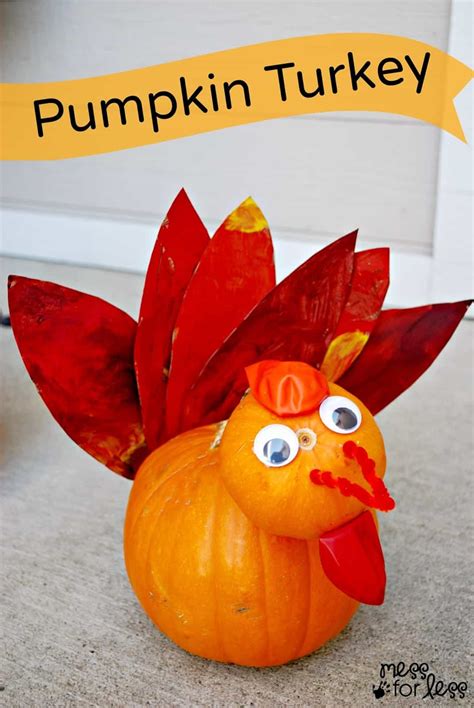 Pumpkin Turkey Craft - Mess for Less