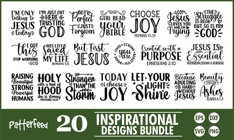 Inspirational Quotes SVG Bundle Graphic By PatternFeed Creative Fabrica