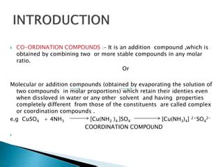 CHAPTER CO ORDINATION COMPOUNDS PPT Copy Pptx