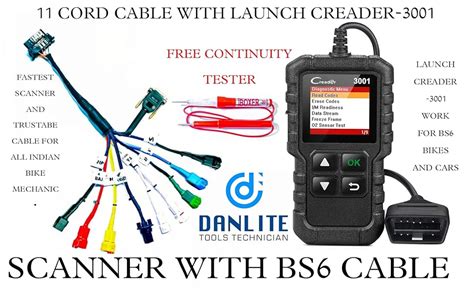 Danlite Tools Technician Launch Tech Cr Full Obd Scanner Obd