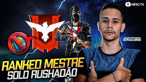 🔴free Fire Ao Vivo🔴solo Mestre Treinamento RushadÃo🔥 Quinta Feira Capa