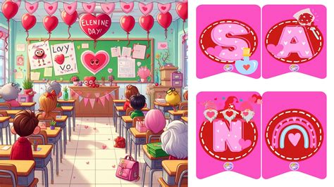 Precioso Banner Feliz San Valent N Para Decorar Tu Aula