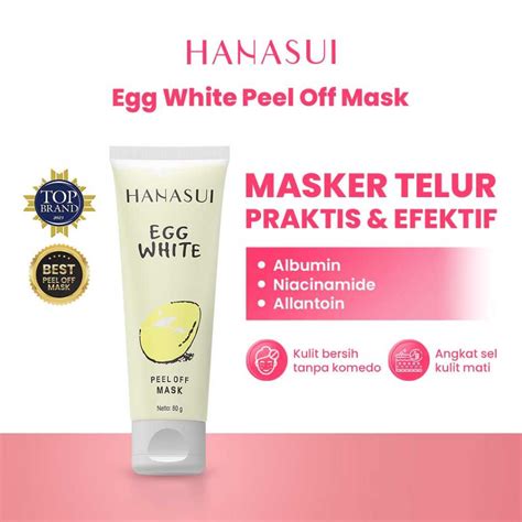 Jual HANASUI EGG WHITE PEEL OFF MASK 80G Shopee Indonesia