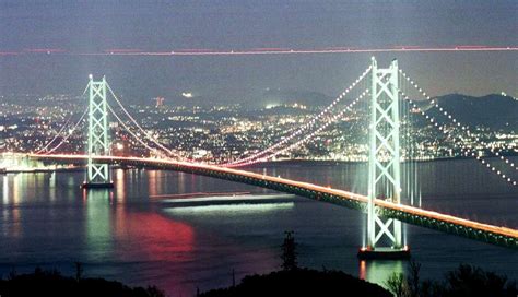 Akashi Kaikyo Bridge In Kobe Japan Has The Worlds Longest Photo