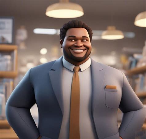 Premium Photo Plussize Manager Office 3d Cartoon Cute Manager