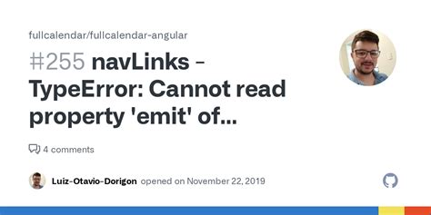 NavLinks TypeError Cannot Read Property Emit Of Undefined Issue