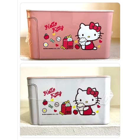 正版 三麗鷗 授權 Hello Kitty 凱蒂貓 Kt 側邊隱藏式 多功能面紙盒 塑膠衛生紙盒 面紙盒 筆筒 置物盒 蝦皮購物