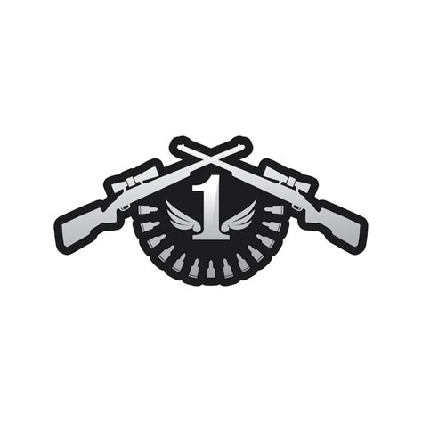 Logotipo Da Arma E Vetor De Tiro De Atirador Do Exército Ilustração