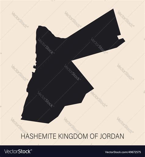 Highly detailed jordan map with borders isolated Vector Image