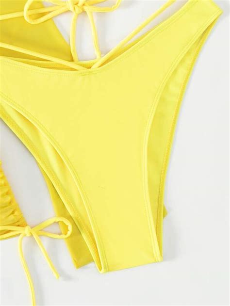 Is That The New Sheer Bikini Set Bandeau Bra High Cut Bottom