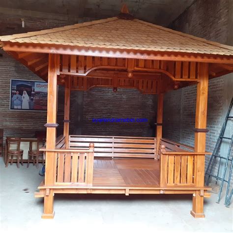 Gazebo Kayu Jati Minimalis Syailendra Mebel Jepara