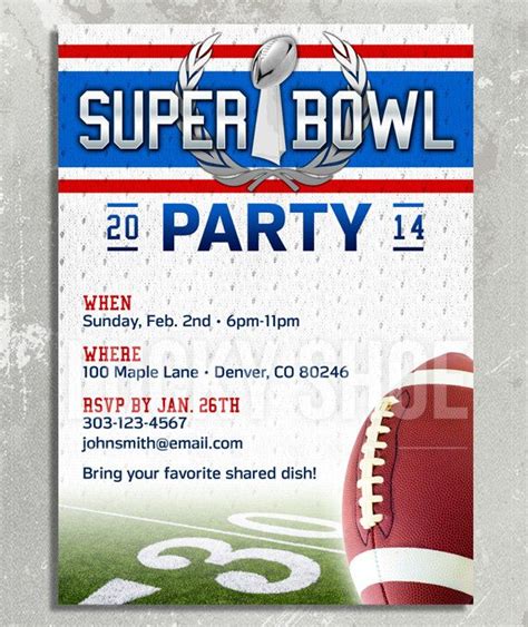 Superbowl Invite Template