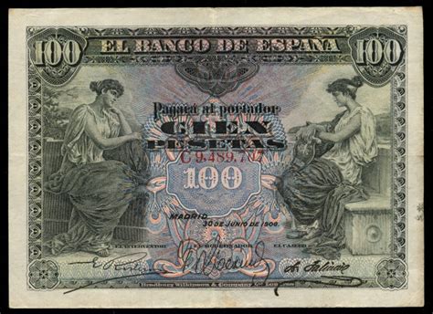 Spain 100 Pesetas 1906 Pick 59a Catawiki