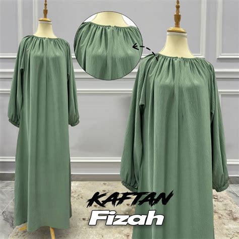 Kaftan Cey Italian Cotton Dress Muslimah Free Size Abaya Exclusived By