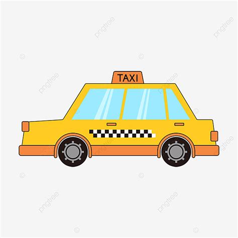 Taxi Amarillo Clipart Dibujos Animados Transporte Coche Png Dibujos