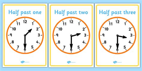 Analogue Clocks Half Past Teacher Made Twinkl