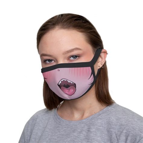 Anime Ahegao Face Mask Reusable Washable Cool Design Very Etsy