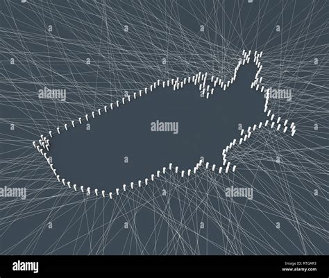 United States Map Composed Of Lines Technology Network Communication