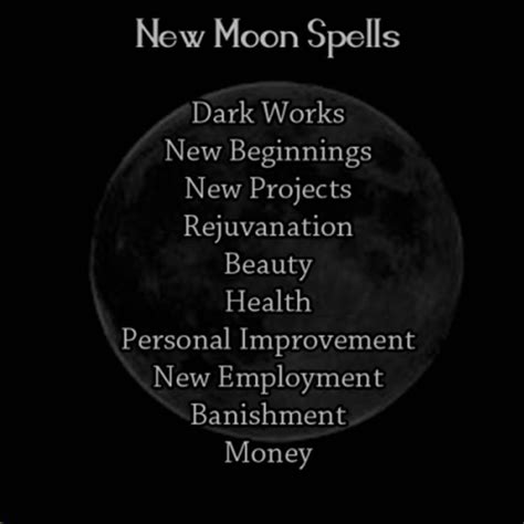 New Moon Spells | New moon rituals, Dark words, Moon spells