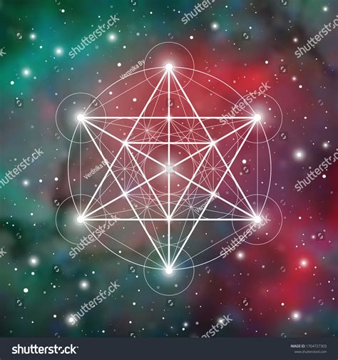 Merkaba Sacred Geometry Spiritual New Age Stock Vector Royalty Free