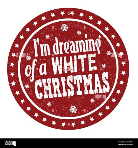 I'm dreaming of a white Christmas grunge rubber stamp on white ...