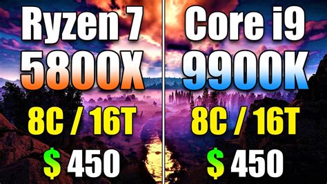 Ryzen 7 5800X Vs Core I9 9900K PC Gameplay Benchmark Test YouTube