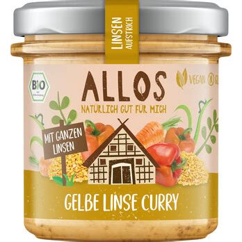 Linsen Aufstrich Gelbe Linse Curry Allos