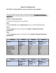 02 08 Module Two Wellness Plan 8 22 Pdf Module Two Wellness Plan GO