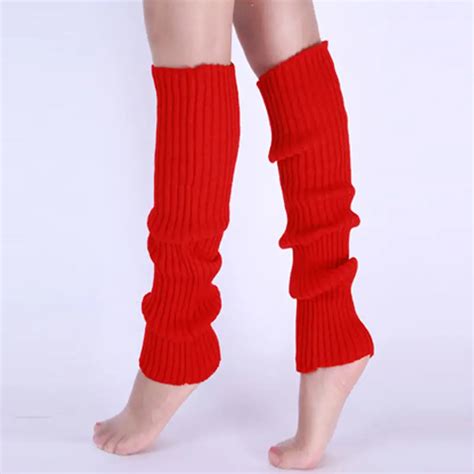 Classic Knit Leg Warmers Rib Knit Knee High Leg Warmer Socks Temu