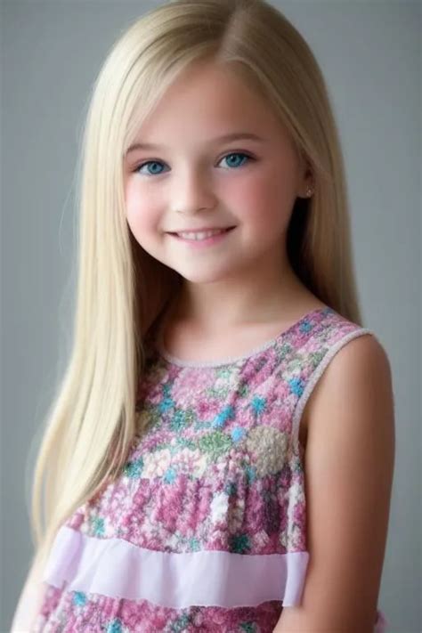 A Preteen Girl 7 Year Old Europa Blonde Hair