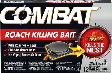 Combat Roach Killing Bait Stations For Small Roaches Kills Roaches And Eggs 12