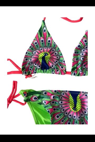 K Z Ocuk Ye Il Tavuz Ku U Desenli Ya Ken Bikini Tak M Hzl S Lc