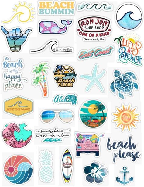 Beach Sticker Pack Sticker By Lauren53103 Iphone Case Stickers