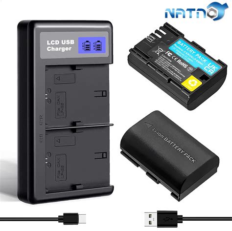 Lp E6nh High Capacity Batteries Pack 2950mah And Dual Battery Charger For Canon Lp E6nh