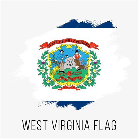 Premium Vector | Usa state west virginia vector flag design template