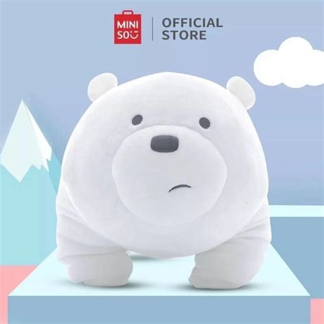 Jual MINISO BONEKA WE BARE BEARS ICE BEAR 38CM Shopee Indonesia