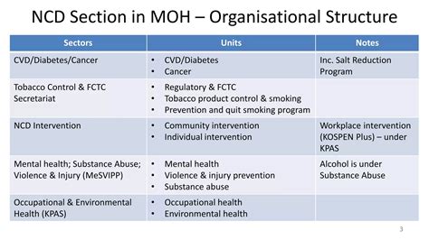 Overview Of Non Communicable Diseases Policies In Malaysia Pptx